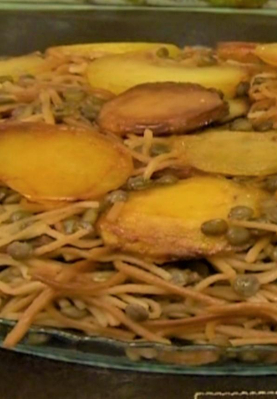 Mercimekli Erişte Pilavı