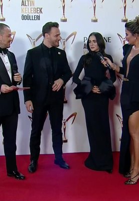 Hafsanur Sancaktutan ve Kerem Bürsin’in Kırmızı Halıdaki Şıklığı