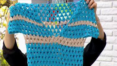 Koton ip ve 4 numara tığ ile elbise