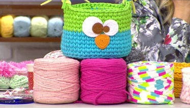 Penye İple Kapaklı Sepet