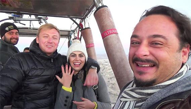 Balonda evlilik teklifi