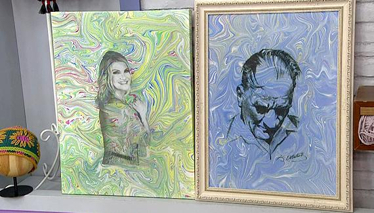 Eşarba Ebru Uygulaması