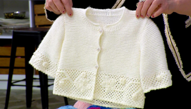 Zincir İşi Süslemeli Bebek Takımı