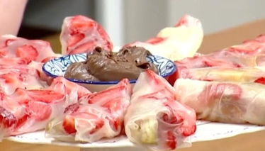 Pirinç Yufkasında Meyve Ruloları