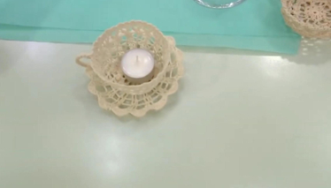 Romantik Sofralara Özel Dantel Mumluklar