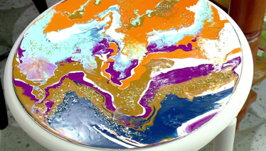 Pouring Efekt Tekniğiyle Sehpa Yenileme 