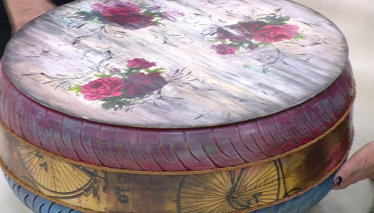 Wax Eskitme Tekniğiyle Araba Lastiğinden Sehpa Yapımı