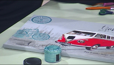 Tuval Üzerinde Boyutlu Dekopaj Yapımı