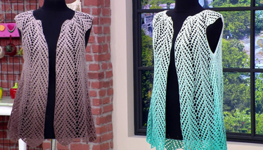 Açıktan Koyuya Renk Geçişli Bluz ve Yelek