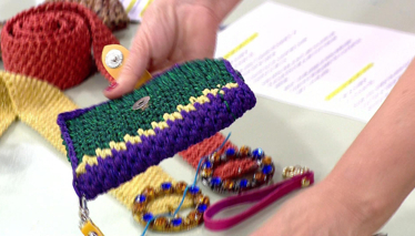 Tığ İşi Hasır Kemer ve Cüzdan 