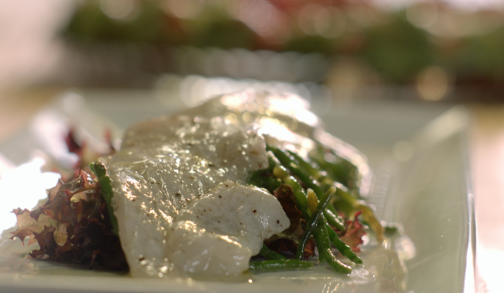 Deniz börülceli dil balığı carpaccio