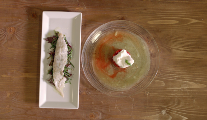 Deniz börülceli dil balığı carpaccio